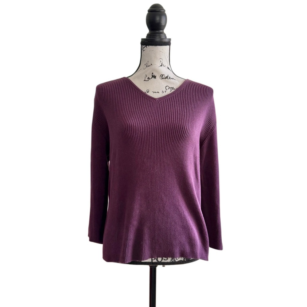 Charter Club Ribbed V-Neck Sweater